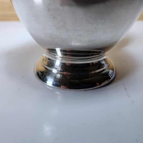 Marlboro Plate Silverplat Creamer E.P. Copper Small Pitcher Wood Handle Lidded - Picture 4 of 10